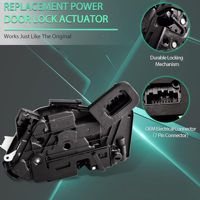 GrteRokky Rear Right Door Lock Actuator w/Motor Power Door Latch Compatible for MK6 MK7 VW Bettle E-Golf Golf GTI Jetta Passat Rear Passenger Side Latch Actuator 6RD839016A,5K4839016AH - Image 5